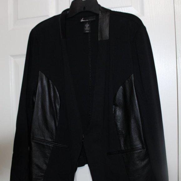 Lane Bryant Black Jacket with Leather Trim - Picture 5 of 6